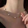 Stainless Steel Pearl Necklace Bracelet Vintage Waterproof Gold Color Small Round Bead Necklace Fashion Women's Jewelry Gift