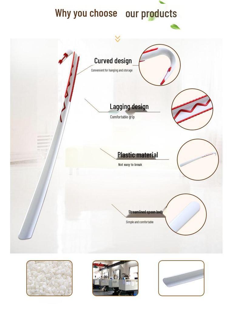 Luxury Long-Handled Shoehorn for Easy Footwear Access