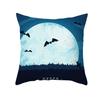 Home Decor Halloween Cushion Cover Skull Cat Scary Pumpkin Bat Castle Print Square Pillowcase Party 45X45Cm Funda De Almohada
