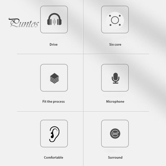 In-Ear-Kopfhörer Dynamic Circle Triple Unit mit Mikrofon, klarer Klang, Rauschunterdrückung, 3,5-mm-Kopfhörer mit Kabel