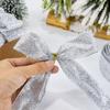 2M Christmas Ribbon Gold Silver Polyester Gliter Ribbon DIY Xmas Tree Bow Ornaments Kids Gifts Packaging Navidad Home Decoration