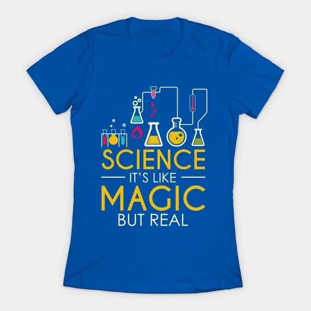 Science Is Like Magic But Real Womens TShirt S