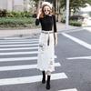 Women's Summer Denim Skirt Hole Breaking Vintage Half-body Skirt Large Size Casual Skirt Office Skirt