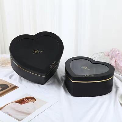 Set of 2 Gift Boxes with Lids Heart Shaped Flower Boxes for Arrangements Floral Gift Box Bridesmaid Proposal Wedding Birthday Baby Showers Valentines