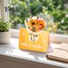 Floral Bouquet Greeting Card 10Pcs 3D Flower Thank You Card, Best Wishes Note Cards Appreciation Gifts for Anniversary, Mother's Day, Teachers'