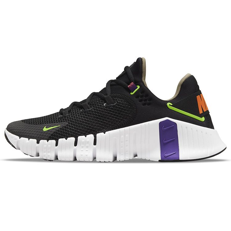 Nike Metcon 4 Comfortable Shock Absorption Non-Slip Durable Low-Top Casual Running Shoes Unisex Sneaker Black Purple Orange DM9589-031