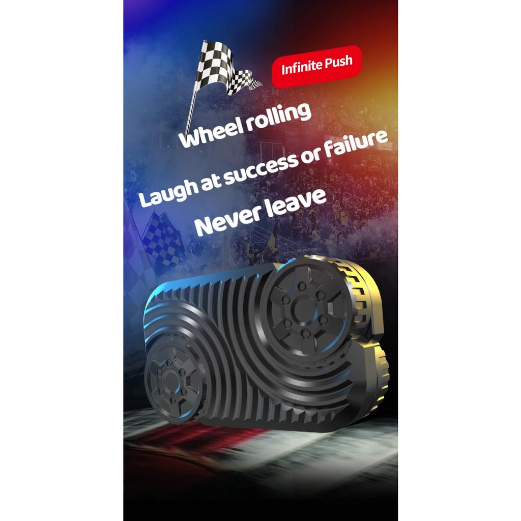 Hjul EDC Skyveknapp Metall Fingergyro Skrivebord Fidget Leker ADHD Angstlindring Dekompresjonsspill for Voksne Stresslindring Gaver