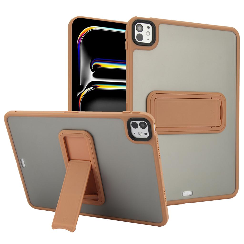 For iPad Pro 13 (2024) Case with Kickstand TPU+PC Skin-Touch Tablet Cover