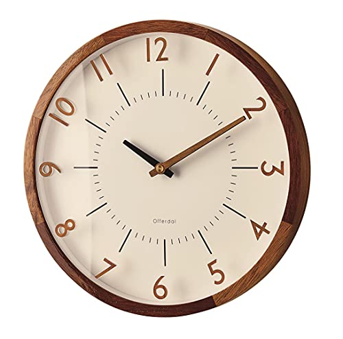 

Interform Oranto Brown Radio-Controlled Wall Clock (CL-3350BN), 30cm Diameter, with Radio-Controlled Step Movement