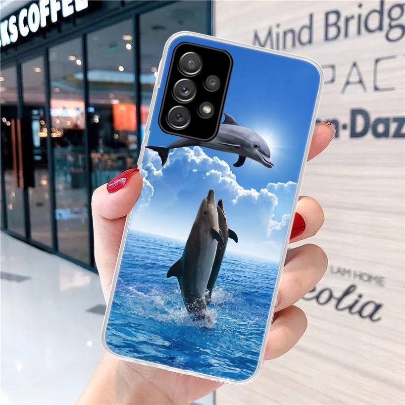 

Морское животное милый дельфин Для Samsung Galaxy A15 A14 A13 A12 A55 A54 A53 A52 Чехол для телефона A32 A35 A34 A33 A25 A24 A23 A22 A04S A03S Samsung A03S