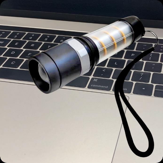 Rechargeable Outdoor Rotating Flashlight: Strong Light, Long Battery Life, Super Bright White Laser, Multifunctional Camping Lamp