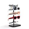Countertop Eyewear Display Stand: Double Row for 10 Pairs, Single Row for 5 Pairs