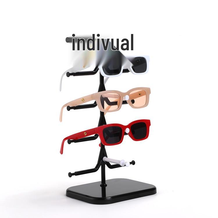 Countertop Eyewear Display Stand: Double Row for 10 Pairs, Single Row for 5 Pairs