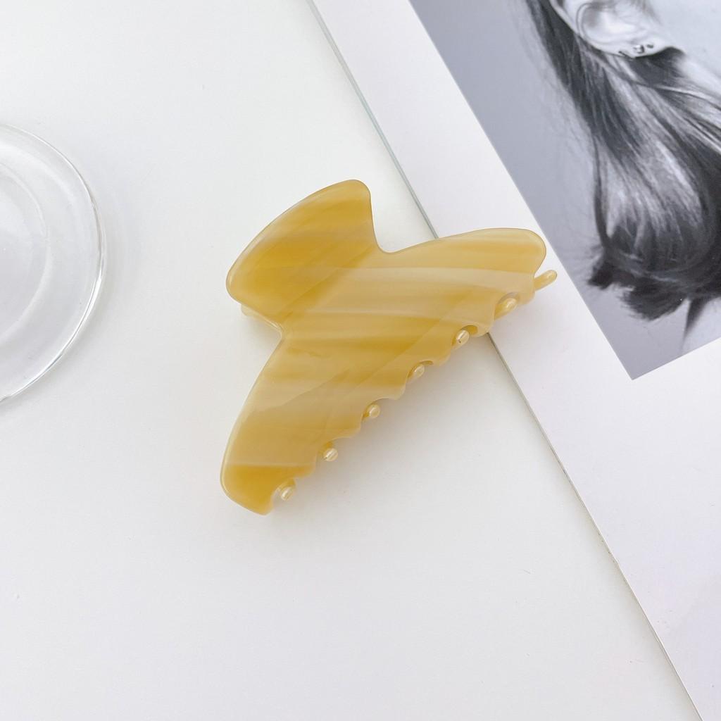 Vintage Acetate Hair Claw Snap Clip Fashionable Versatile Geometry Accessory For Ladies