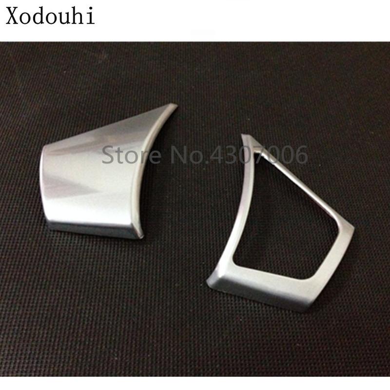 Car ABS Matte Steering Wheel Interior Kit Trim Frame Panel Hood 2pcs For Toyota Vios/Yaris Sedan 2014 2015 2016 2017 2018