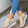 New Large-sized, Thick-soled, Round-toed, Lace-up Sporty and Casual Flat Single Shoes