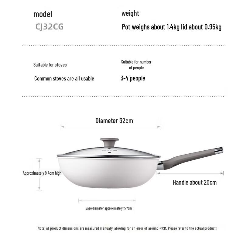 COOKER KING 32cm Ceramic Non-stick Wok