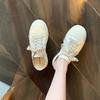 Campus Diary~ Summer Fresh Round Head Satin Thick Lace-Up Platform White Shoes Women