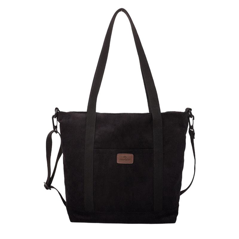 

Вельветова сумка великої місткості Сумка для студентів. Жіноча сумка чорний