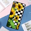 Checkerboard Sunflower Case For Samsung Galaxy S24 Ultra S20 S21 S22 S23 S25 Ultra S9 S10 Plus S25 FE Back Cover