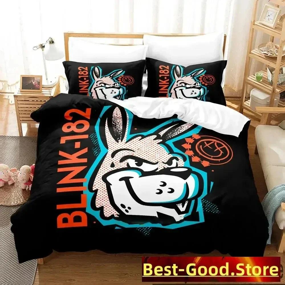 Juego de Cama Impresión 3D Top Blink-182 Niños Jóvenes Niñas Jóvenes Individual Doble Queen King Medidas Suave Funda Nórdica Funda de Almohada Cama Para niños Adulto