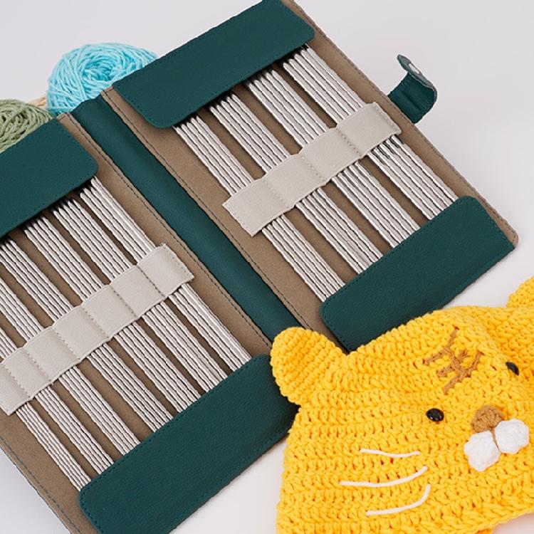 11 Paar doppelseitiges Stricknadel-Set, lange gerade Stricknadeln aus Edelstahl für Anfänger und erwachsene Strickende