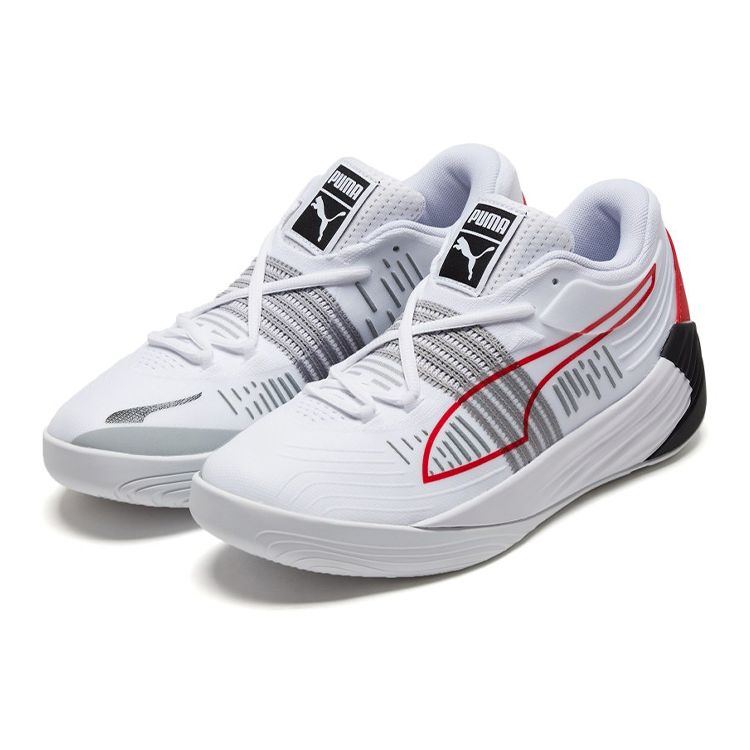 Puma Fusion Nitro White High Risk Red Unisex Sneakers 195514-04