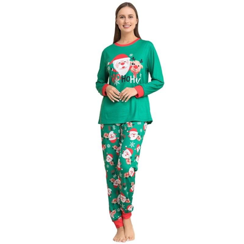 Festive Christmas Family Pajama Set Adorable Santa Print Soft Fabric For Everyone