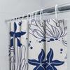 Blue Marine Life Shower Curtain With Starfish Design For Bathroom Decoration White Blue 72 X 84 Inches |