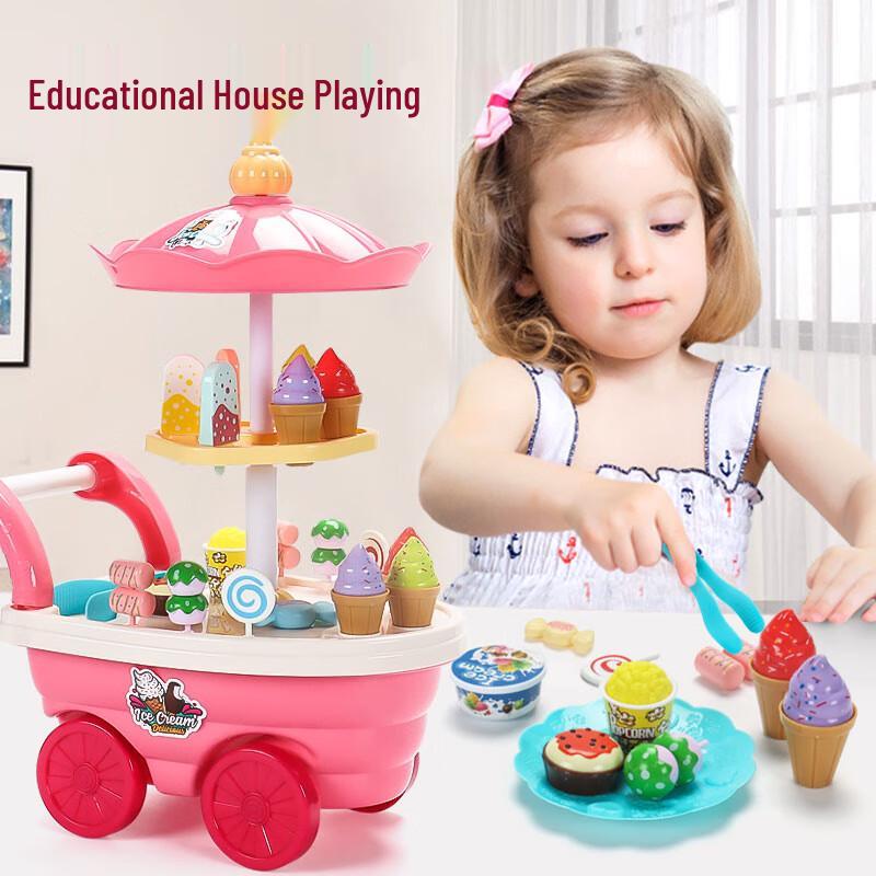 Xidiqi Kids Ice Cream & Candy Cart Play Set