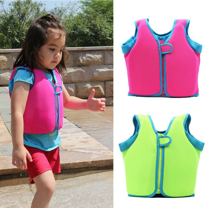 High Buoyancy Kids Swimming Vest With Waterproof Zipper And Adjustable Belt