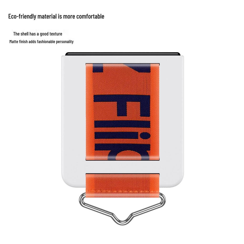 Samsung Z Flip7 Modieuze Matte Beschermhoes met B-Gesp Lanyard & Valbestendig Ontwerp