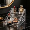 Nail Polish Organizer 5/7 Tier Acrylic Display Stand with Fences, Perfume Organizer, Removable Bracket for Home Makeup Multifunctional Clear