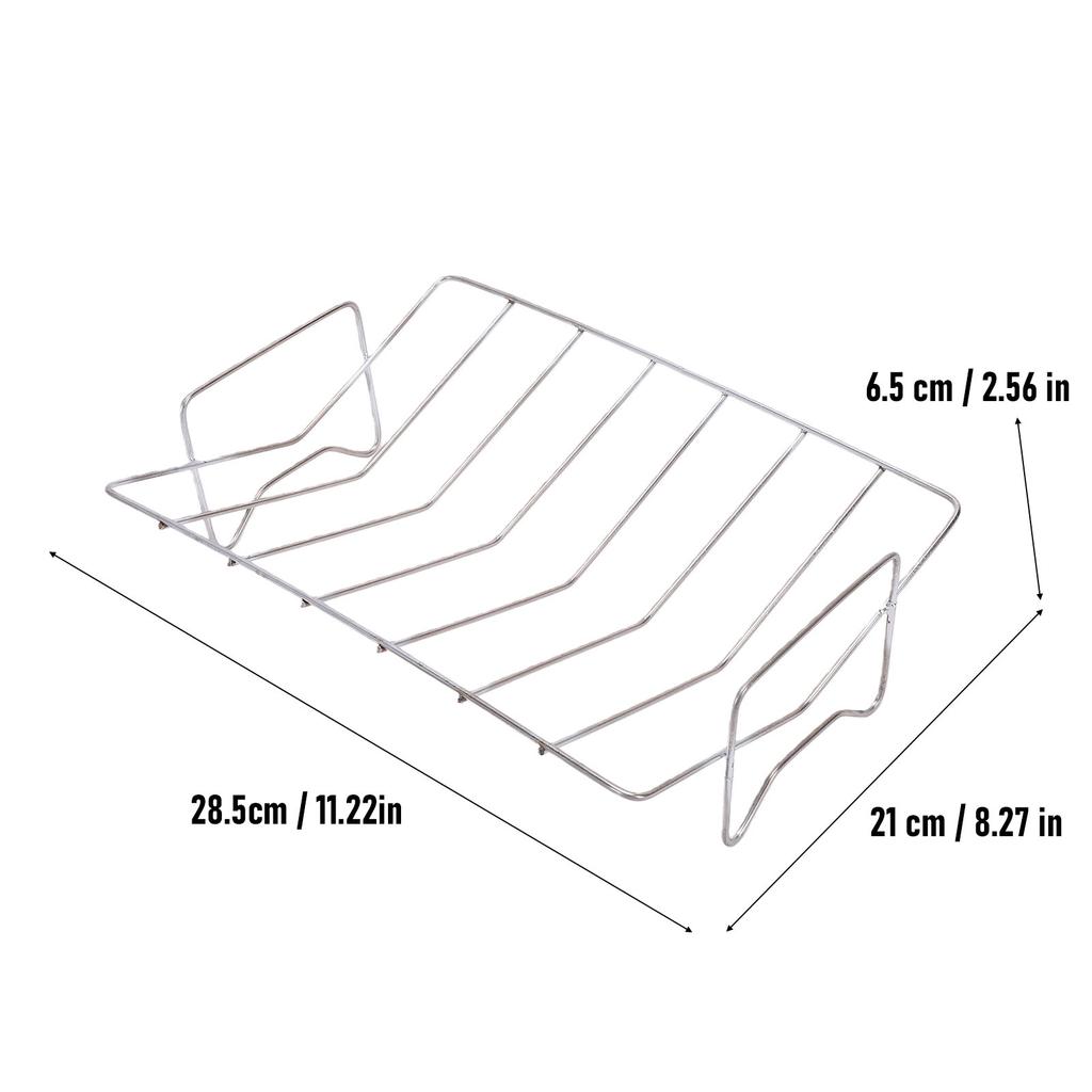 Turkey Roasting Rack V Shaped Rack for Grilling Stainless Steel BBQ Rib Rack for Smoking Grill Accessory