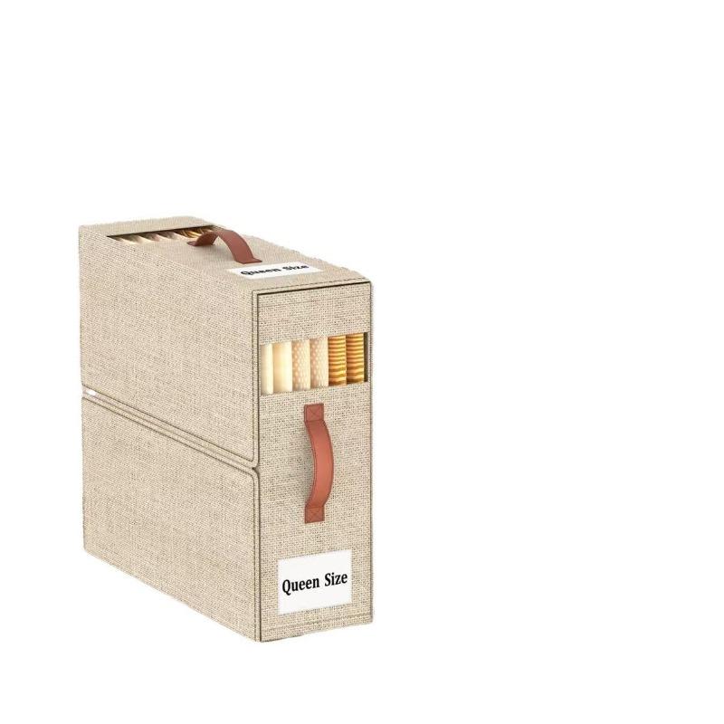 

1 шт. Складной ящик для хранения для спальни, шкафа, многофункциональный органайзер для одежды, брюк, постельного белья, полиэстер, складной контейнер бежевый