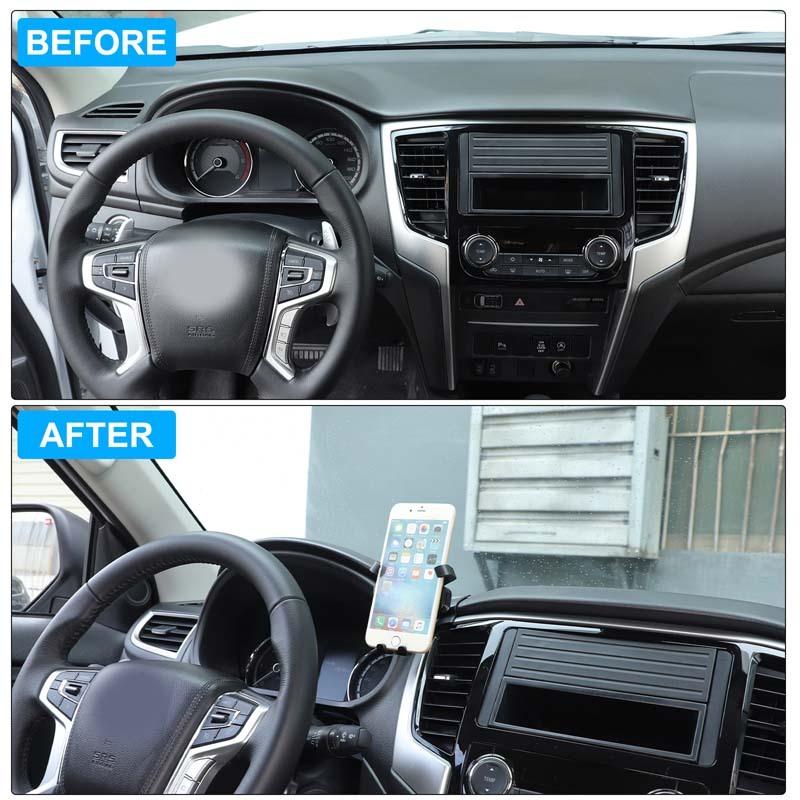 ABS plastic Car center control air outlet side mobile phone holder Suitable for Mitsubishi L200      LHD