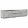 VidaXL TV Cabinet with LED Lights Concrete Grey 193.5x41x50 Cm, TV Stand, TV Unit, Multimedia Cabinet, TV Bench, Furniture 3328438