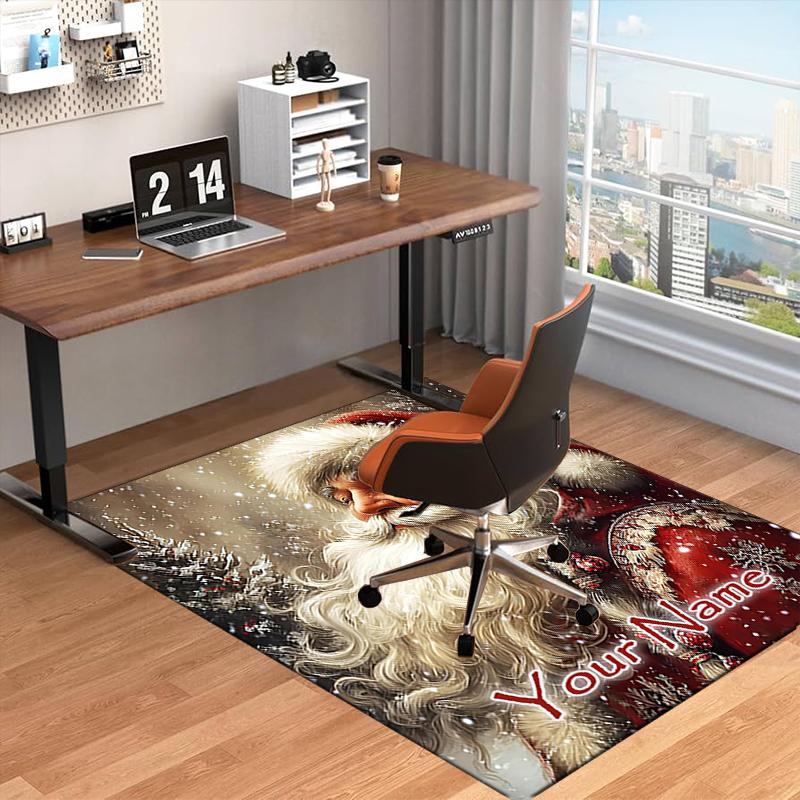 1PC Custom Name Christmas Spirit In Winter Theme Floor Mat Ideal for Living Room, Game Rooms, Office, Bedroom,Floor Mat Playful Design104