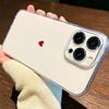 Simple red heart pattern transparent phone case suitable for iPhone 17 16 15 14 13 12 11 Pro/Max/Plus anti drop and shockproof