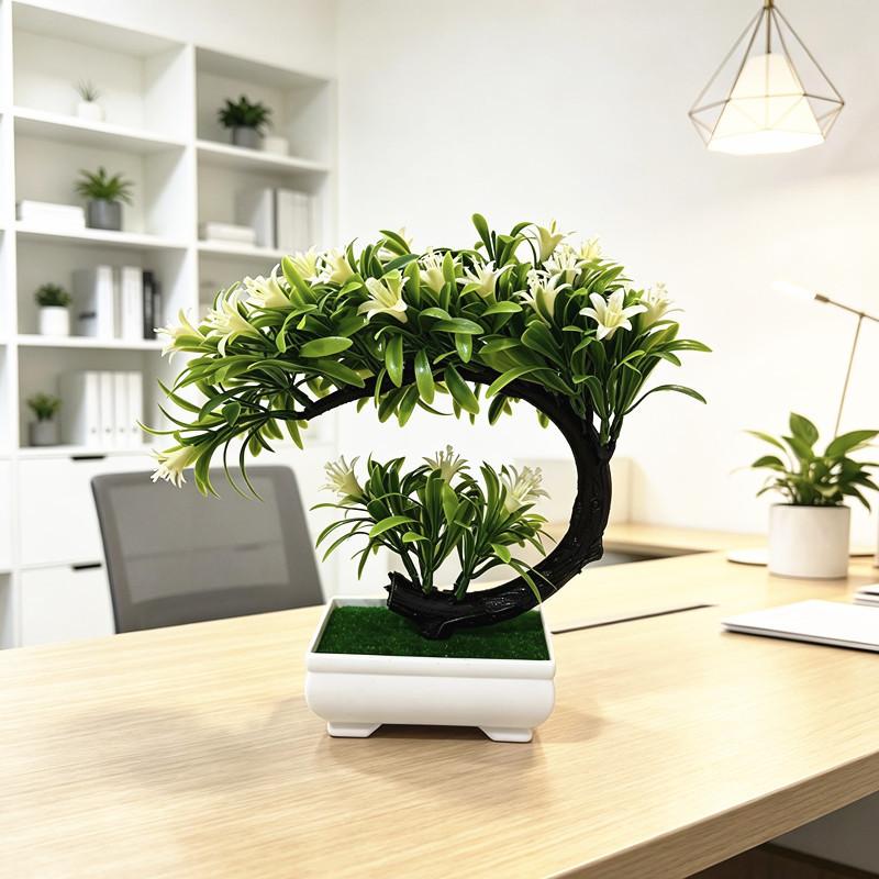 Lily Plant Artificial 3d Plastic Tabletop Decor For Home Office And Wedding Arrangements
