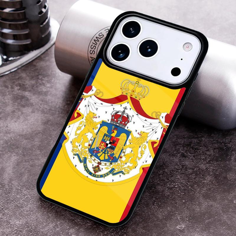 Romania Flag Phone Case for iPhone 17 16 15 Pro Max Air 14 13 12 11 Plus Shockproof Capa Cover