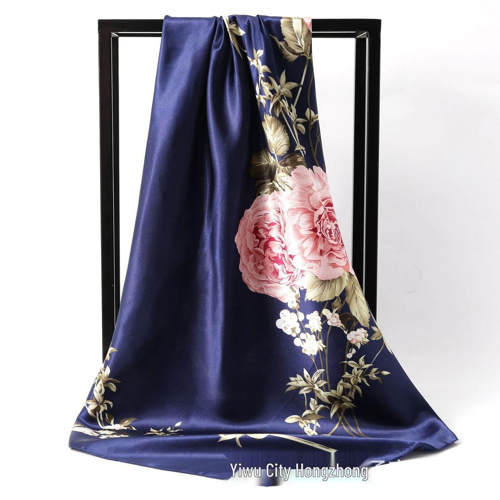 New Women's Silk Scarf – Thousand Miles of Rivers and Mountains Painting, Chinese Style Shawl, Perfect Gift for Mother's Day.