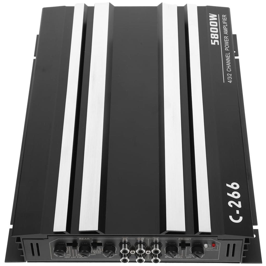 VORCOOL C-266 5800W Stereo 4 Ohm 4-Channel Aluminum Car Audio Amplifier