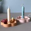 Flower Resin Candle Holder Molds Silicone Candlestick Molds for Epoxy Resin Candle Holder Jewelry Tray Home Decoration