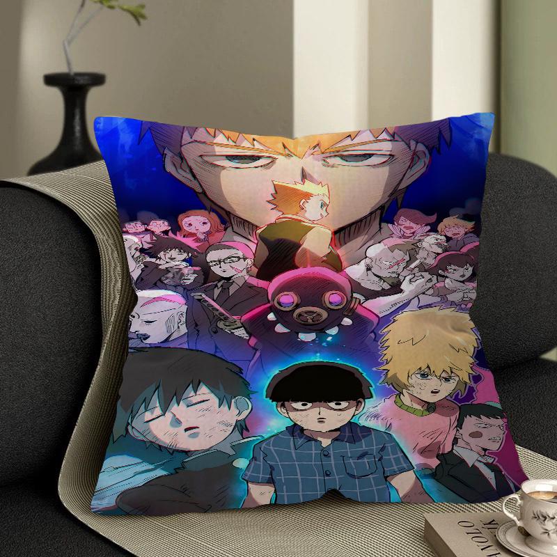 Mob Psycho 100 Personalisierte Kissenstaubabdeckung Schlafzimmer Kinder Party Dekoration Kissenbezug Geburtstag Kindergeschenk