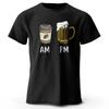 Coffee and Beer Printed Men's T-Shirt  Cotton Oversized Funny Graphic Tees for Men Summer Tops