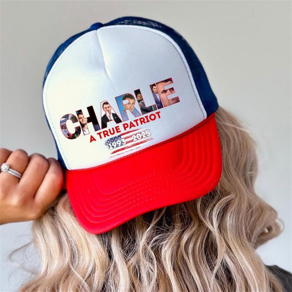 Charlie Kirk A True Patriot Tribute Trucker Hat. Patriotic Baseball Hat. And For Charlie Kirk.