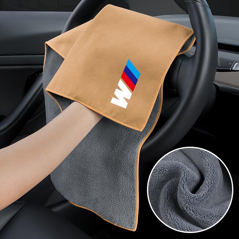 Wheel Cap,Car Wash Towel Rag For BMW M M3 M5 M6 E60 E83 E70 E90 G20 G30 G70 I7 X5X6 X7 Car Air Outlet Cleaning Brush Suede Cloth SFGHN1