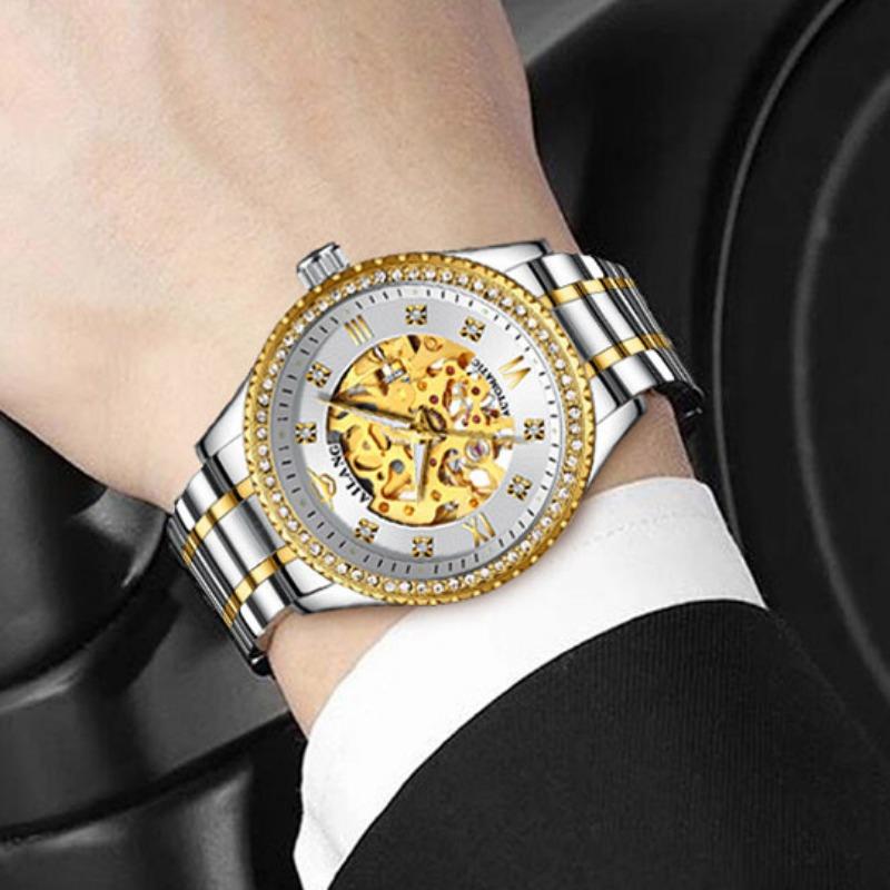 AILANG Neue Mechanische Skelett Automatik Uhr Business Mode Herrenuhr