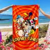 Looney Tunes Print Beach Towel, Versatile Lightweight Absorbent Beach Towel for Pool Surf Yoga Bathroom, Perfect Birthday Holiday Gift